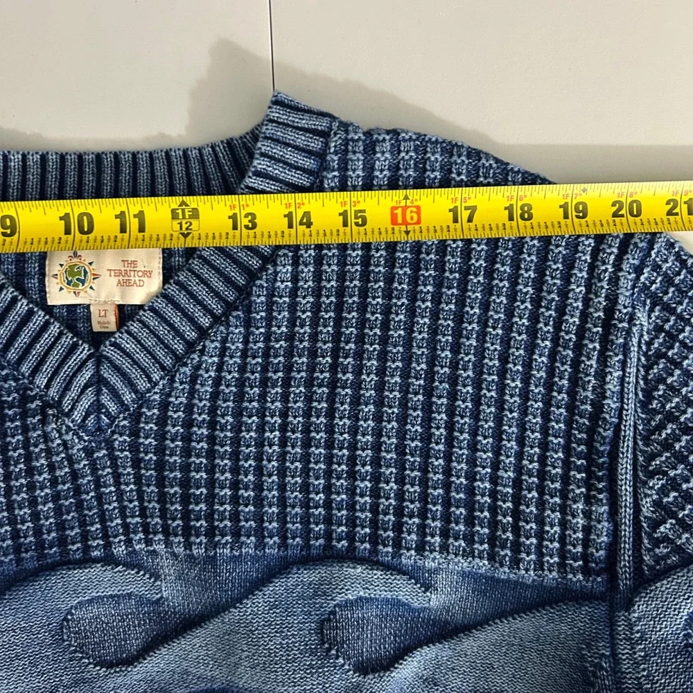 The Territory Ahead‎ Mens Sweater True Indigo Surfs Up Size Large Tall